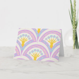 Pastel Scallop Pattern Thank You Card