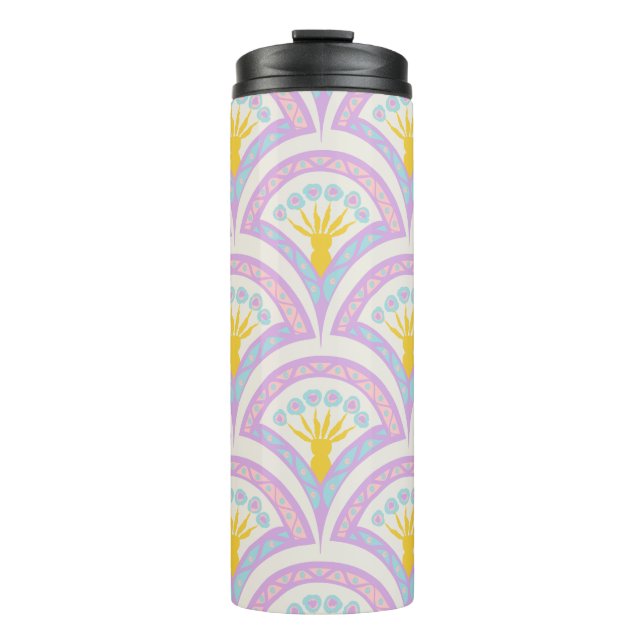 Pastel Scallop Pattern Thermal Tumbler (Front)