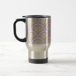 Pastel Scallop Pattern Travel Mug