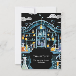 Pastel Science Experiment Scientist Birthday Thank You Card