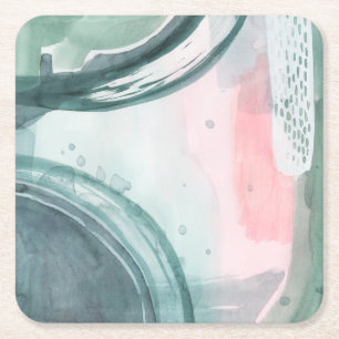 Pastel Scribe - Watercolor Square Paper Coaster