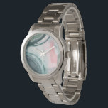 Pastel Scribe - Watercolor Watch<br><div class="desc">Pastel Scribe III by Grace Popp. Features up-close shapes in a watercolor-like style. Composed with varying colours.</div>