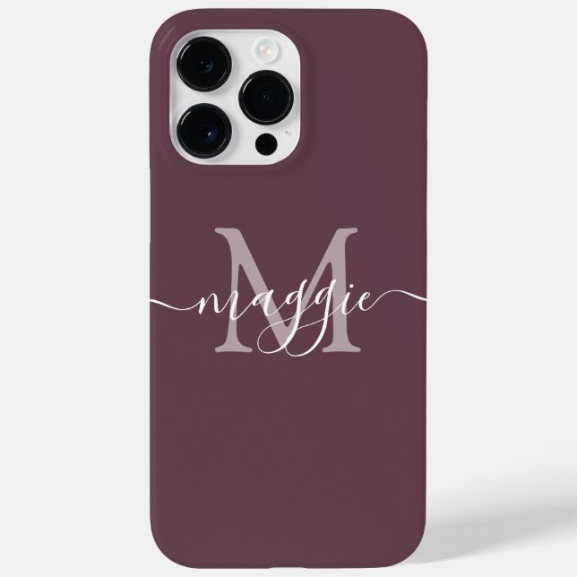 Pastel Script Monogram Personalized Phone Case (Back)