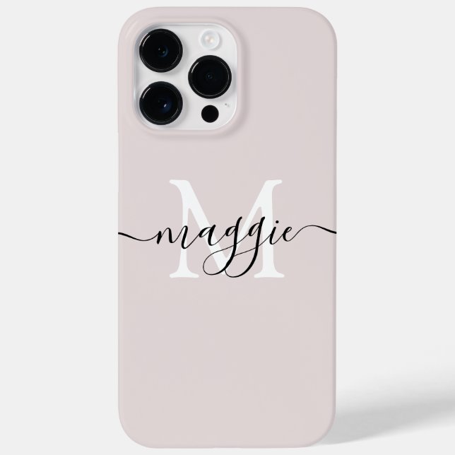 Pastel Script Monogram Personalized Phone Case (Back)