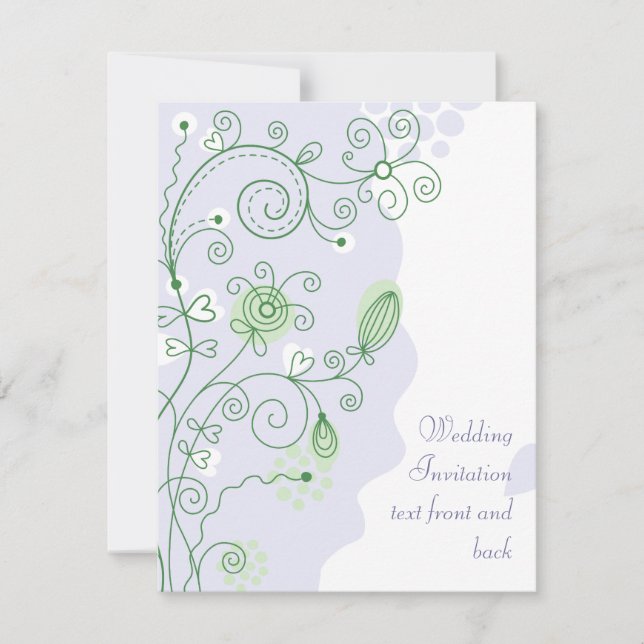 Pastel Scrolls and Swirls Invitation (Front)