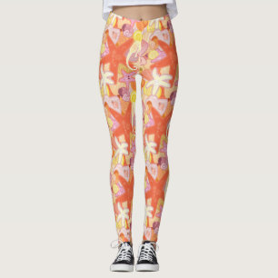 Pastel Sea Creature Pattern Leggings