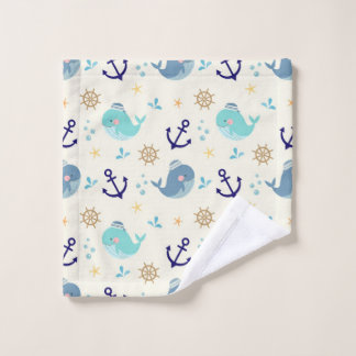 Pastel Sea Creatures – Cute Washcloth Design Wash Cloth
