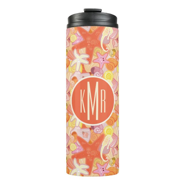 Pastel Sea Creatures | Monogram Thermal Tumbler (Front)