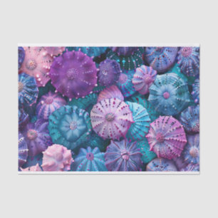 Pastel Sea Urchins Teal and Purple Tissue Paper