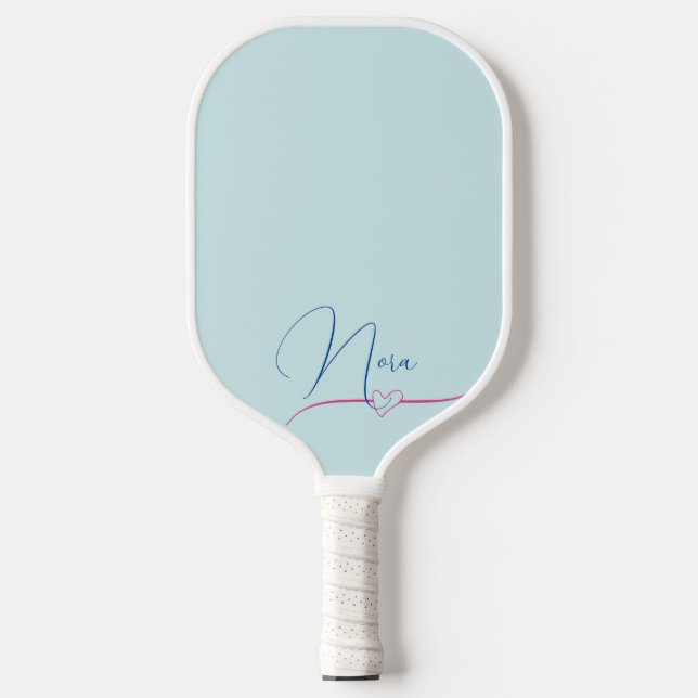 Pastel Seafom Blue Pickleball Paddle (Front)