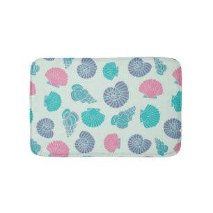 Pastel Seashell Pattern 1 Bath Mat
