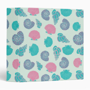 Pastel Seashell Pattern 1 Binder