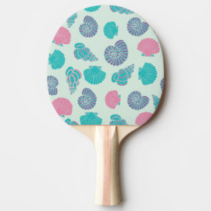 Pastel Seashell Pattern 1 Ping Pong Paddle