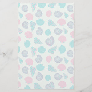 Pastel Seashell Pattern 1 Stationery