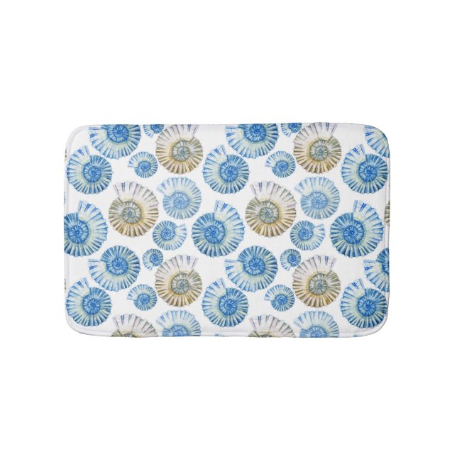 Pastel Seashell Pattern 2 Bath Mat (Front)