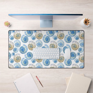 Pastel Seashell Pattern 2 Desk Mat