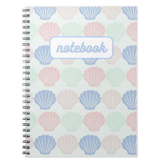 Pastel Seashell Pattern Notebook