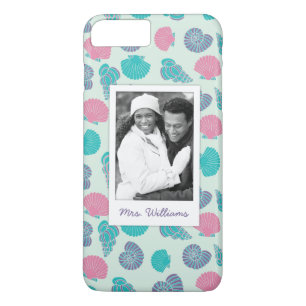 Pastel Seashell Pattern   Your Photo & Name Case-Mate iPhone Case