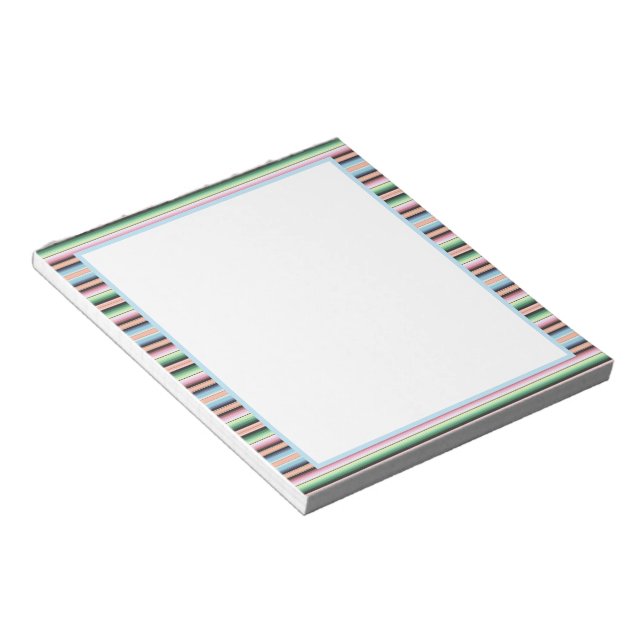 Pastel serape stripes notepad (Angled)
