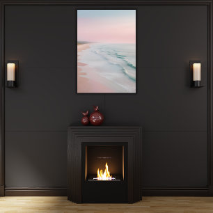 Pastel Serenity Ocean Waves Canvas Print