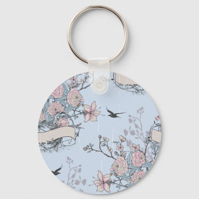 pastel shabby chic keychain (Front)