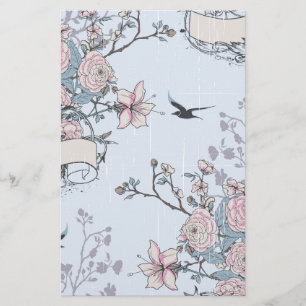 pastel shabby chic stationery