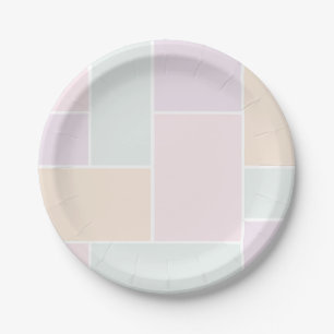 Pastel Shade minimalist paint swatches  Paper Plate