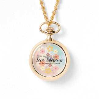 Pastel Shade Petals Alloy Chains Neckle eWatch Watch