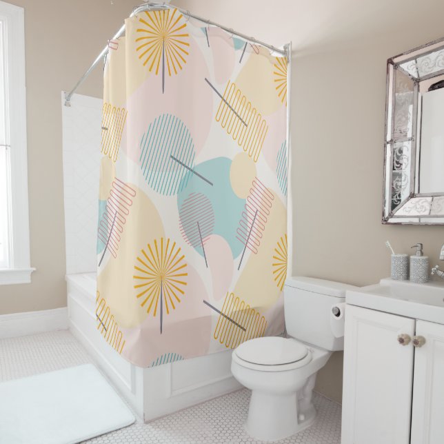 Pastel Shapes and Lines Towels (In Situ)