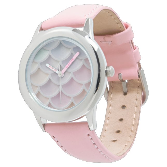 Pastel Shimmer Mermaid Scales Watch (Angled)