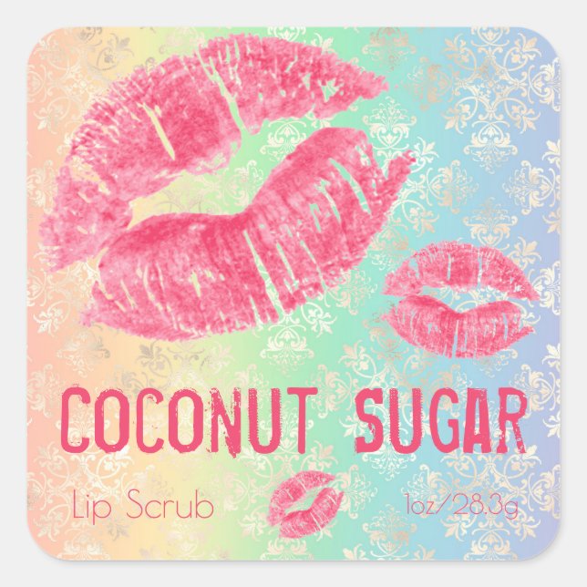 Pastel Shimmer Sugar Lip Scruter Produit Étiquette (Devant)