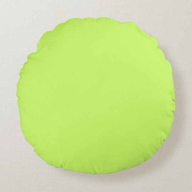 Pastel Shrbert Green  solid plain colour Custom Round Pillow (Front)