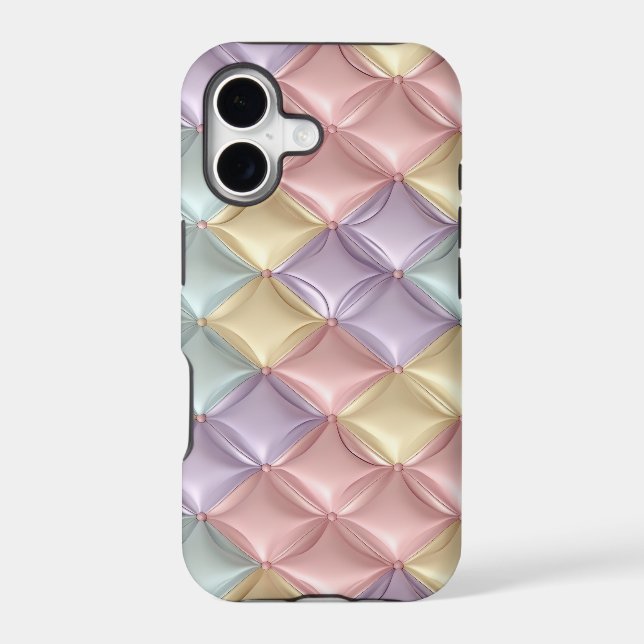 Pastel Simulated 3-d Quilted Puff  (Verso)