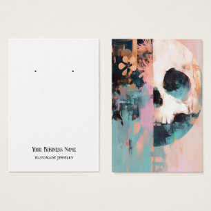 Pastel Skull Earring Display Card