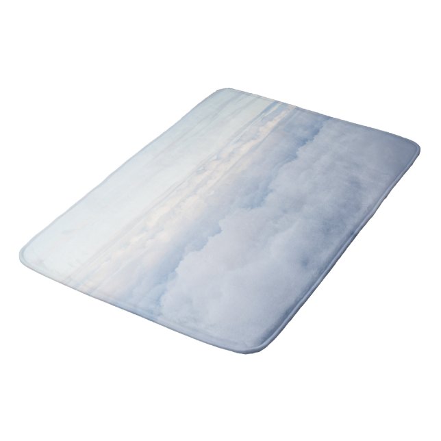 Pastel Sky and Fluffy Clouds Dream 1 Bath Mat (Angled)