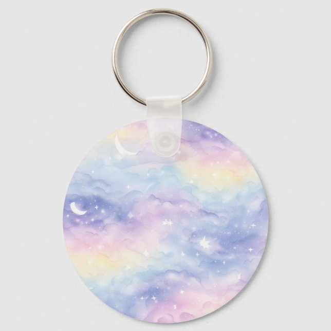Pastel Sky Galaxy Keychain (Front)