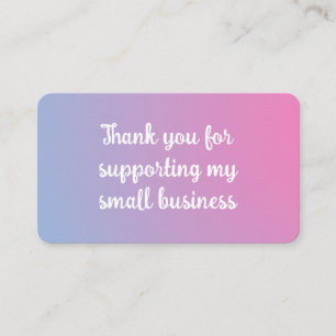 Pastel Small Business Packaging Insert Card