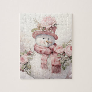 Pastel Snowman_03 Jigsaw Puzzle