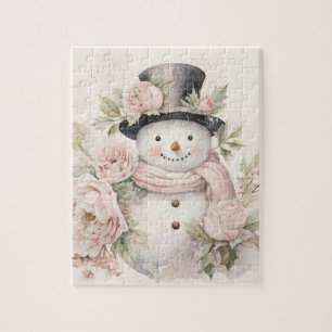 Pastel Snowman_04 Jigsaw Puzzle
