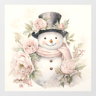 Pastel Snowman Window Cling