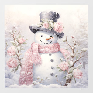 Pastel Snowman Window Cling