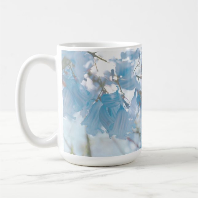 Pastel Soft Blue Jacaranda Tree Flowers Blossoms Coffee Mug (Left)