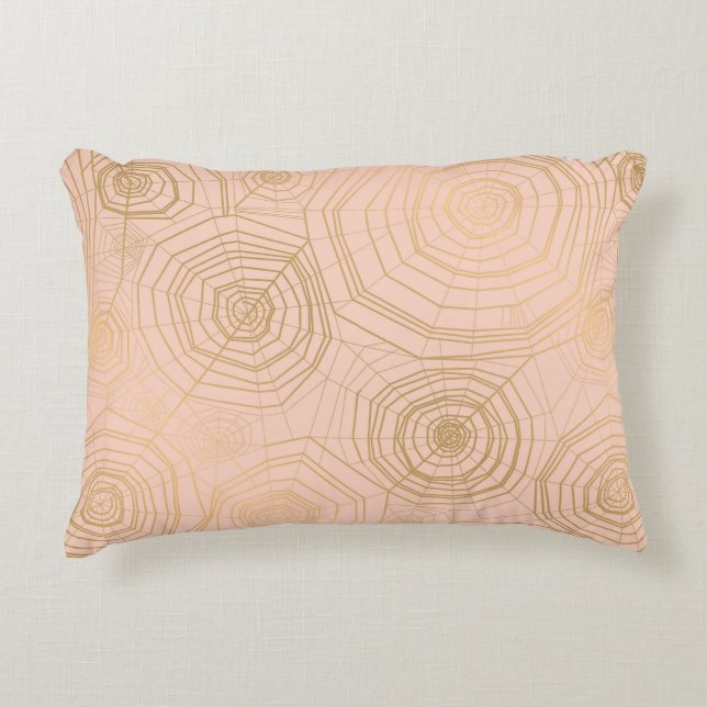 Pastel spider web: Halloween pattern. Accent Pillow (Front)