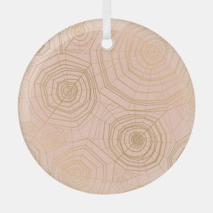 Pastel spider web: Halloween pattern. Glass Ornament