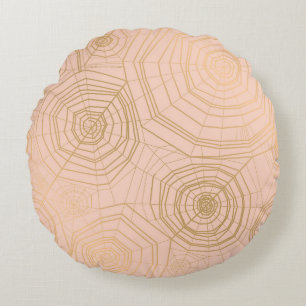 Pastel spider web: Halloween pattern. Round Pillow