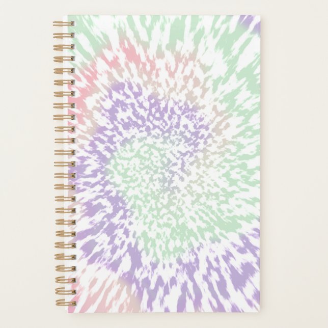 Pastel Spiral Shibori Floral Tie Dye Hippie Retro (Devant)