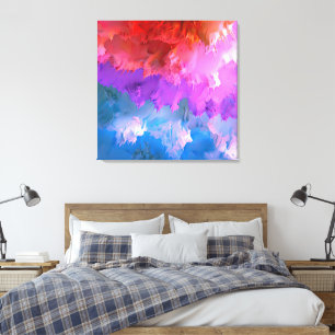 “Pastel Splatter” Colourful Abstract Art  Canvas Print