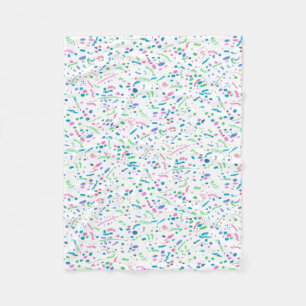 Pastel Splatter Confetti Print Fleece Blanket