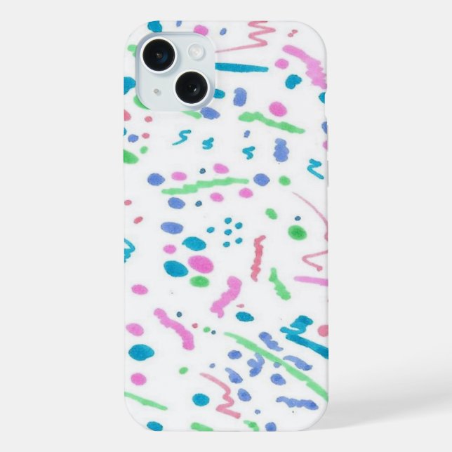 Pastel Splatter Confetti Print iPhone Case (Back)