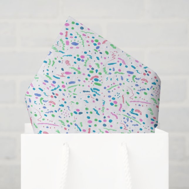 Pastel Splatter Confetti Print Tissue Paper (Gift Bag)